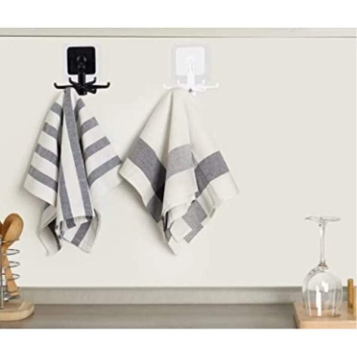 Picture of 4-Piece 360-Degree Rotating Self-Adhesive Folding Hooks - Multicolor