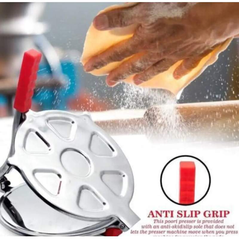 Picture of Stainless Steel Roti and Puri Press - 6.5 Inch - Silver