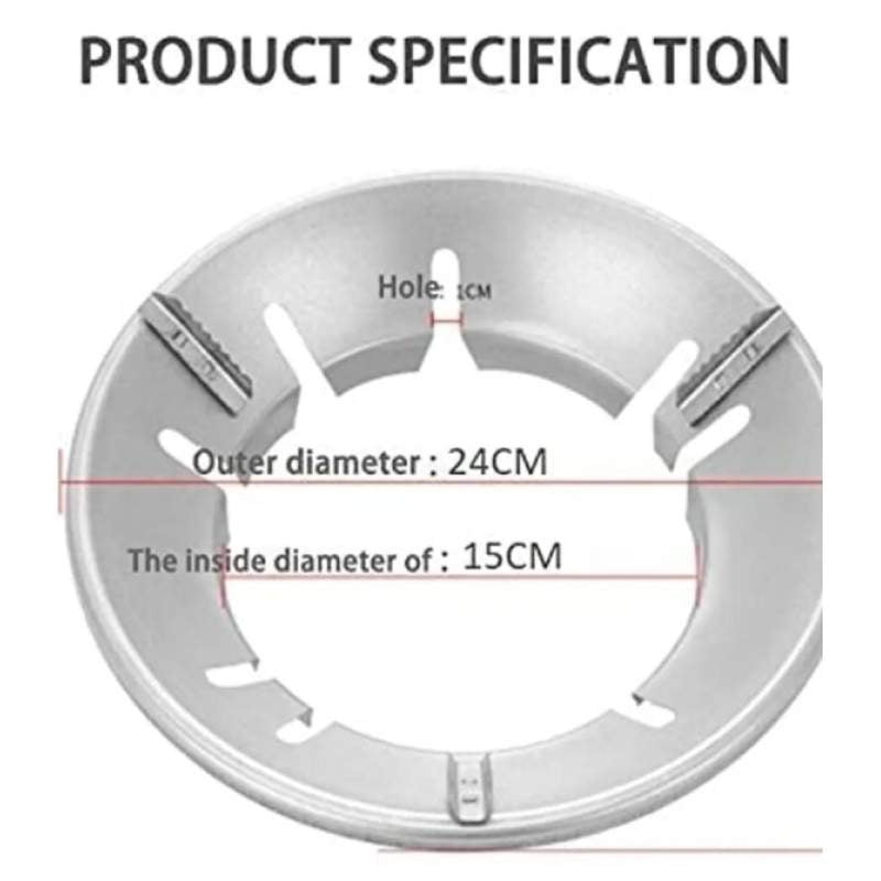 Picture of 2-Piece Energy-Saving Windproof Gas Stove Cover - Silver