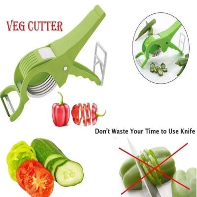 Picture of Multi-Functional Vegetable and Fruit Cutter with Peeler - Multicolor