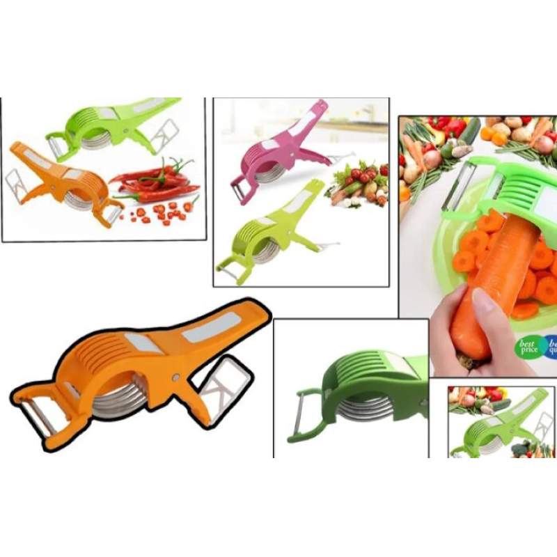 Picture of Multi-Functional Vegetable and Fruit Cutter with Peeler - Multicolor