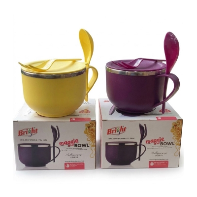 Picture of Maggie Bowl with Soup Spoon and Fork - Multicolor