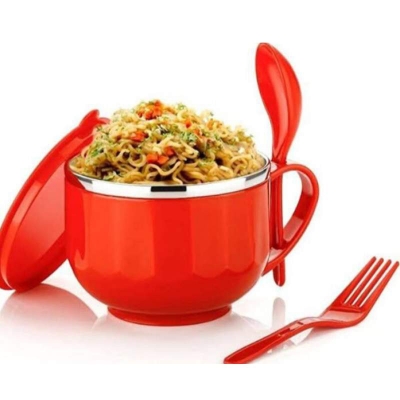 Picture of Maggie Bowl with Soup Spoon and Fork - Multicolor