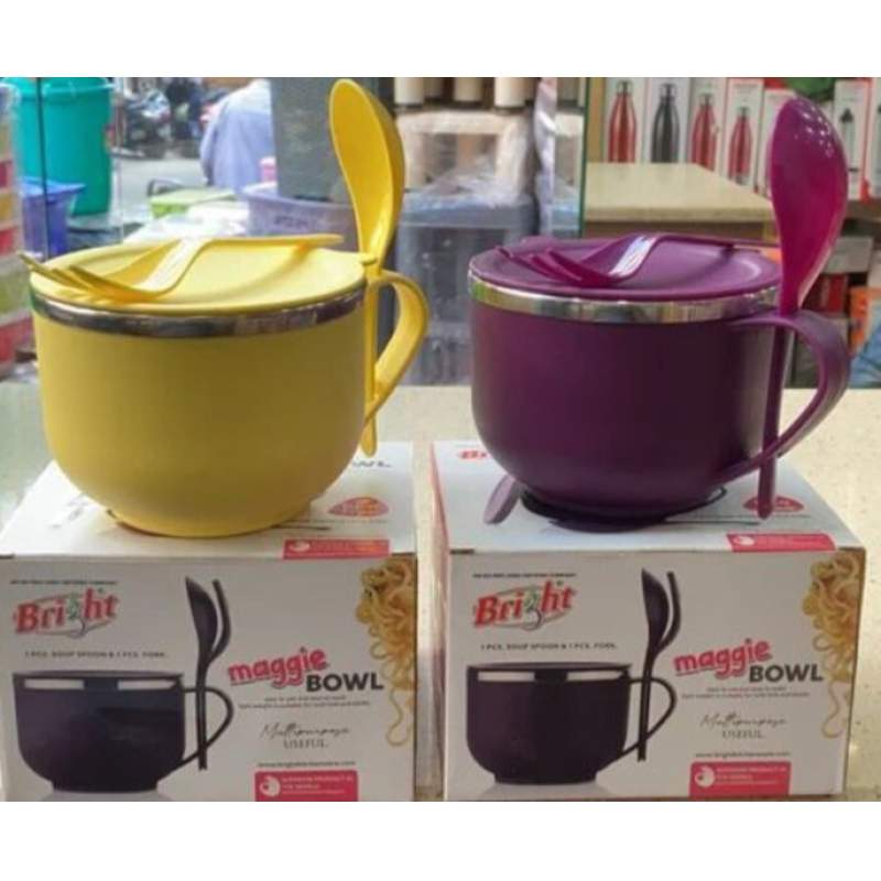 Picture of Maggie Bowl with Soup Spoon and Fork - Multicolor