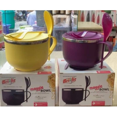 Picture of Maggie Bowl with Soup Spoon and Fork - Multicolor