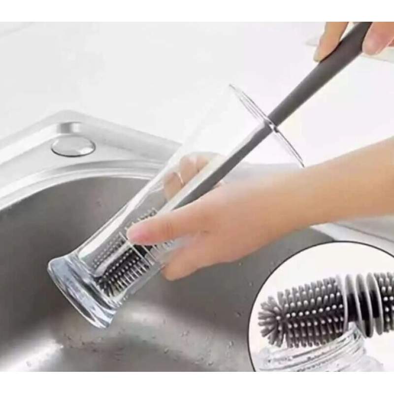 Picture of Long Bottle Cleaning Brush for Narrow-Neck Bottles - Grey