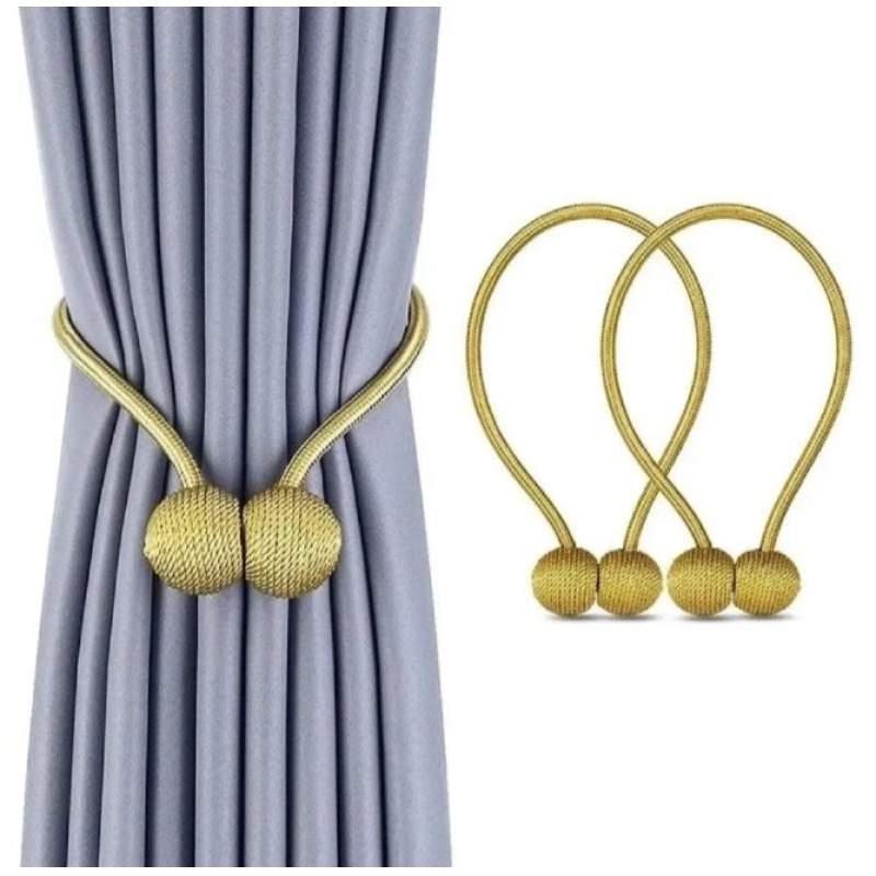 Picture of 2-Piece Magnetic Pearl Ball Curtain Tieback Hooks - Multicolor