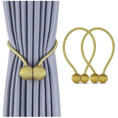 Picture of 2-Piece Magnetic Pearl Ball Curtain Tieback Hooks - Multicolor