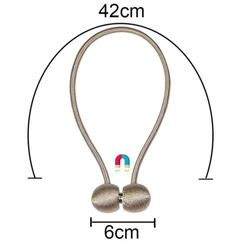 Picture of 2-Piece Magnetic Pearl Ball Curtain Tieback Hooks - Multicolor