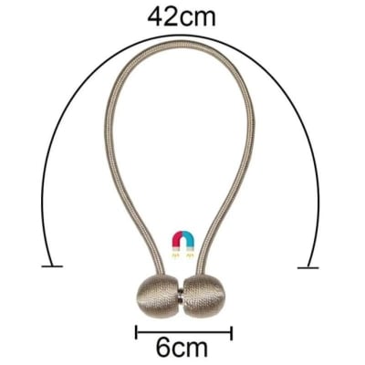 Picture of 2-Piece Magnetic Pearl Ball Curtain Tieback Hooks - Multicolor
