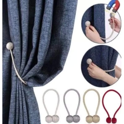 Picture of 2-Piece Magnetic Pearl Ball Curtain Tieback Hooks - Multicolor