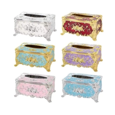 Picture of Luxury European Style Acrylic Tissue Box - Purple - 100pcs x 2ply
