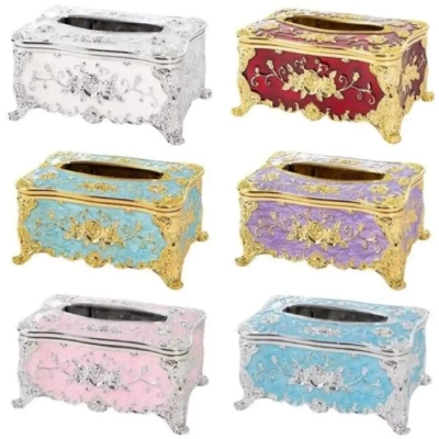 Picture of Luxury European Style Acrylic Tissue Box - Purple - 100pcs x 2ply