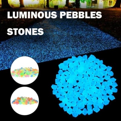 Picture of Luminous Glow-in-the-Dark Pebbles and Stones - 105 Pieces - 120 gm
