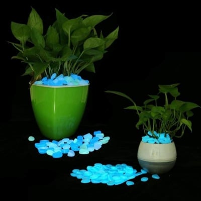 Picture of Luminous Glow-in-the-Dark Pebbles and Stones - 105 Pieces - 120 gm