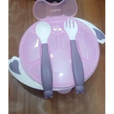 Picture of Baby Feeding Bowl and Spoon Set with Suction Base - Multicolor