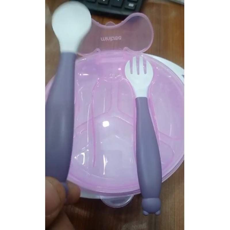 Picture of Baby Feeding Bowl and Spoon Set with Suction Base - Multicolor
