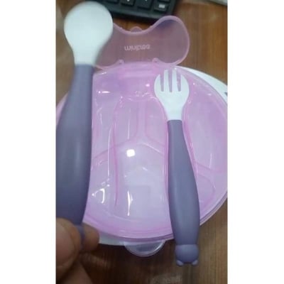 Picture of Baby Feeding Bowl and Spoon Set with Suction Base - Multicolor