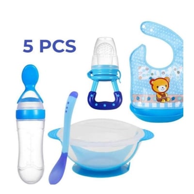 Picture of Newborn Baby Feeding Set - 5 Pieces, BPA-Free - Multicolor