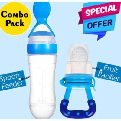 Picture of Baby Silicone Squeeze Spoon Feeder with Fruit Pacifier - 90ml - Multicolor