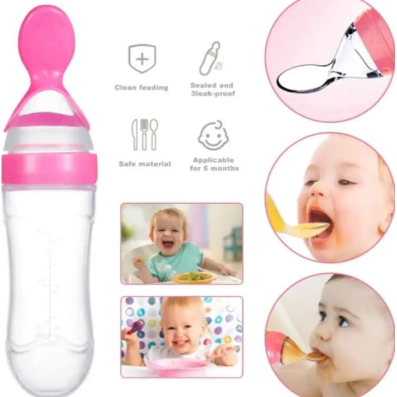 Picture of Baby Silicone Squeeze Spoon Feeder with Fruit Pacifier - 90ml - Multicolor