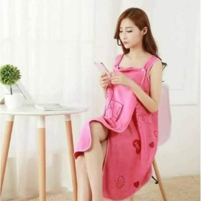 Picture of Women's Wearable Microfiber Bath Towel Dress and Bathrobe - Multicolor