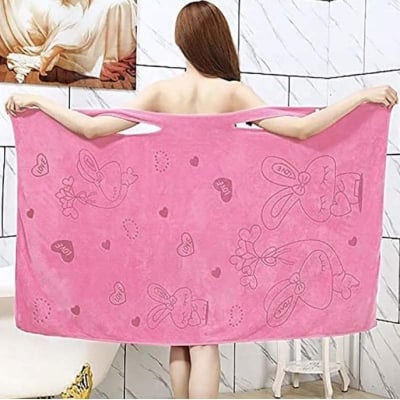 Picture of Women's Wearable Microfiber Bath Towel Dress and Bathrobe - Multicolor