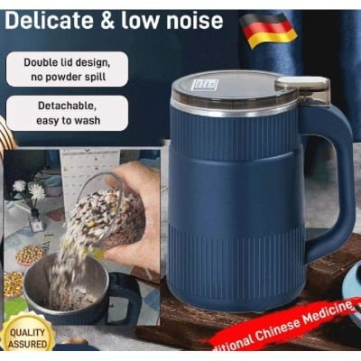 Picture of Electric Mini Spice and Grain Grinder with 5 Blades, 304 Stainless Steel - Blue