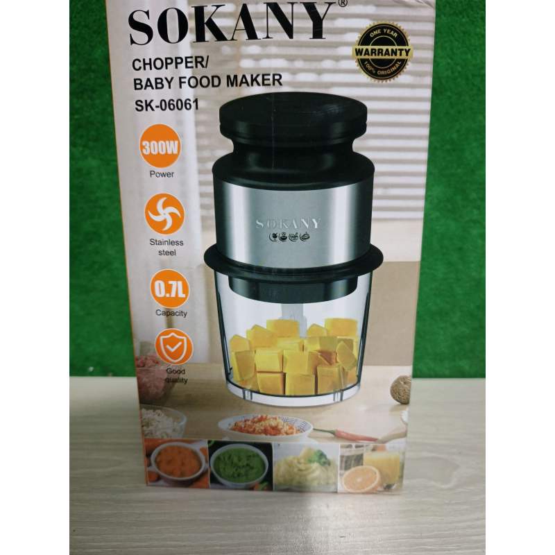 Picture of SOKANY SK-06061 Electric Food Chopper and Baby Food Maker - 300W, 0.7L