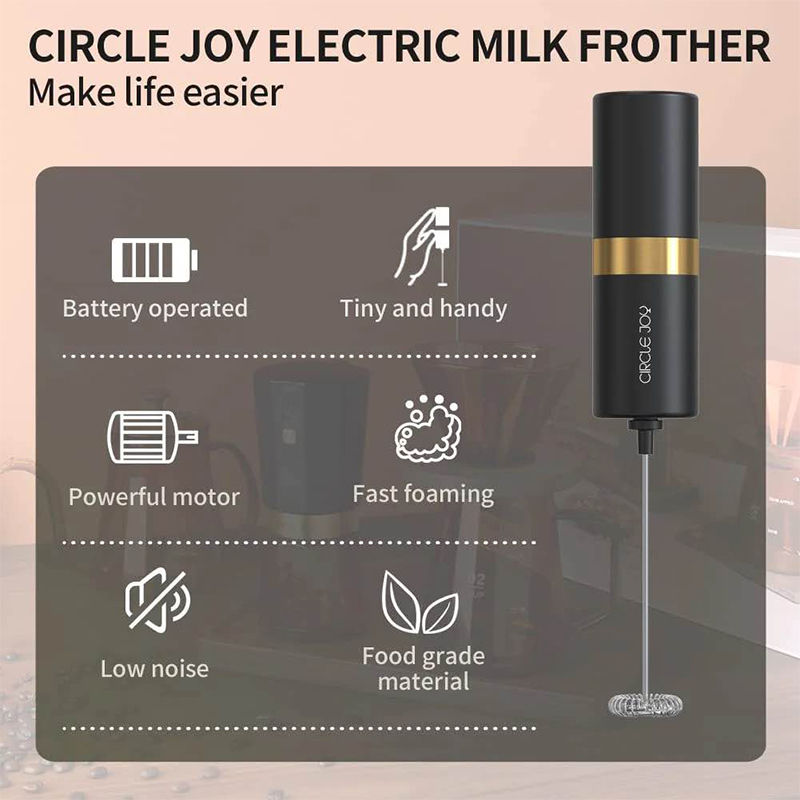 Picture of Xiaomi CIRCLE JOY Silver Knight Milk Frother Handheld Coffee, Drink Mixer-Black