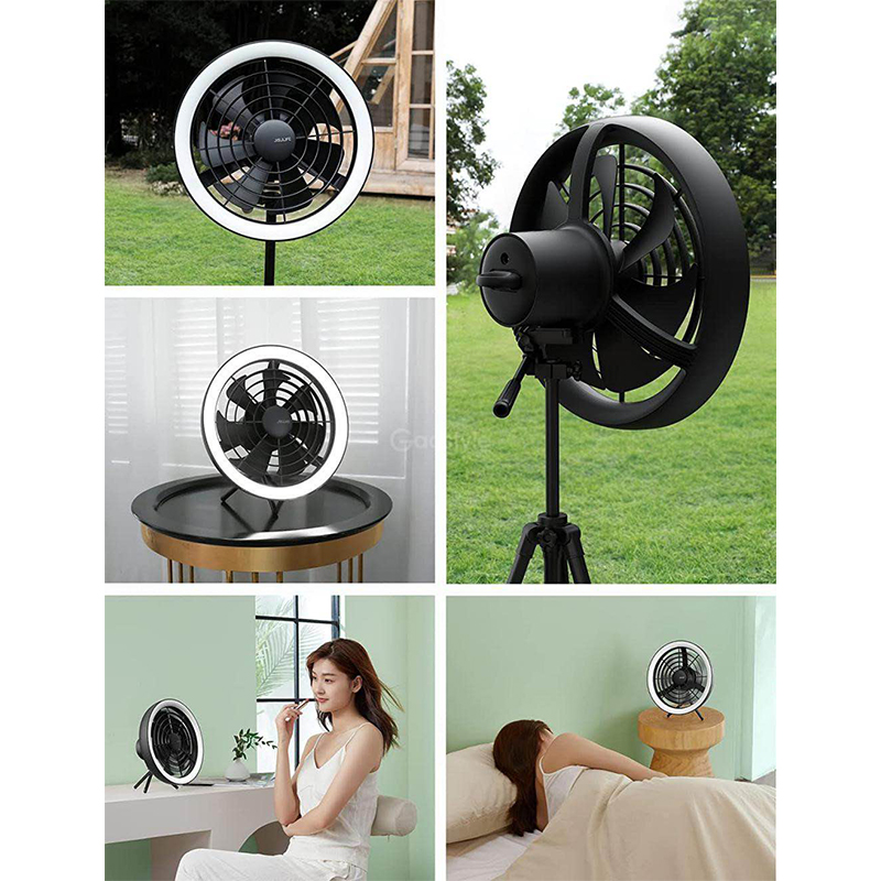 Picture of JISULIFE FA17 Outdoor LED Ceiling Fan With Long Tripod Stand