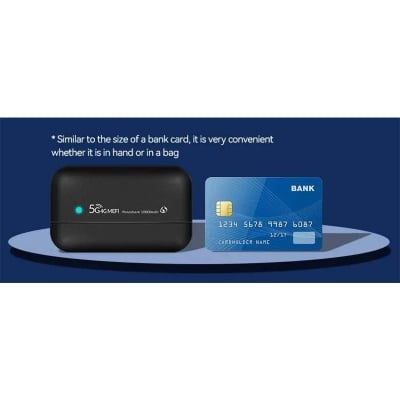 Picture of PW100 4G power bank Mobile Wi-Fi hotspot 4G pocket wifi 10000mAh battery cat 4 router-Black