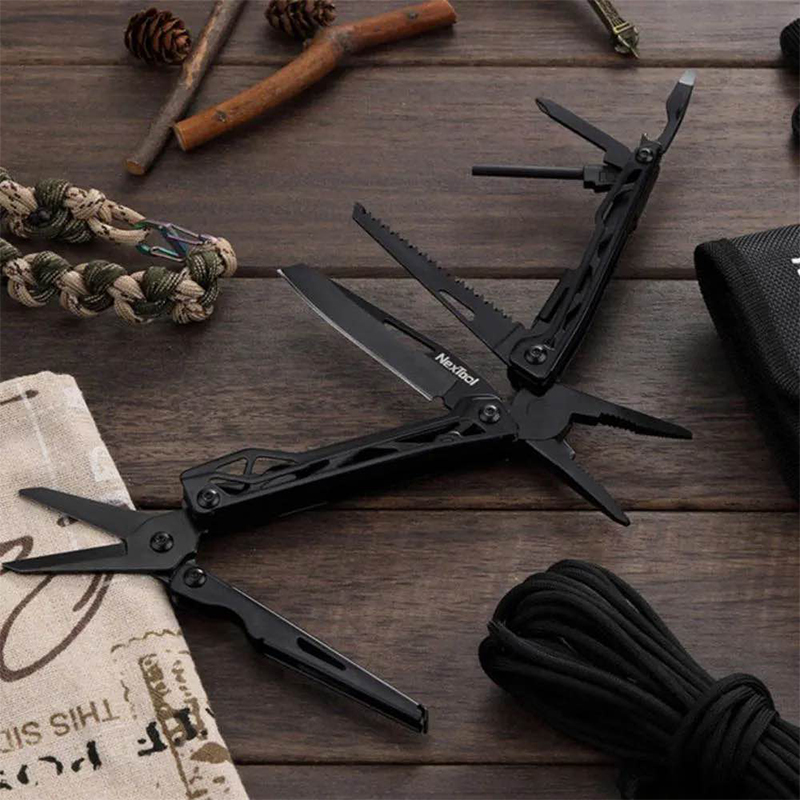 Picture of Xiaomi Nextool NE0123 Outdoor Multifunctional Tool 10 in 1 Stainless Steel Knife-Black