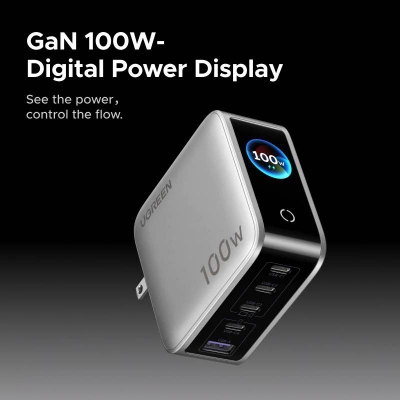 Picture of UGREEN ‎X773 Nexode Pro 100W Charger with Smart Display (65619 / 65634)-Black