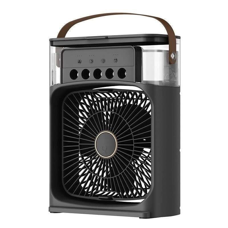 Picture of Air Cooler Fan Humidifier Fan Water Mist Fan with RGB light- Non rechargeable-Multicolor