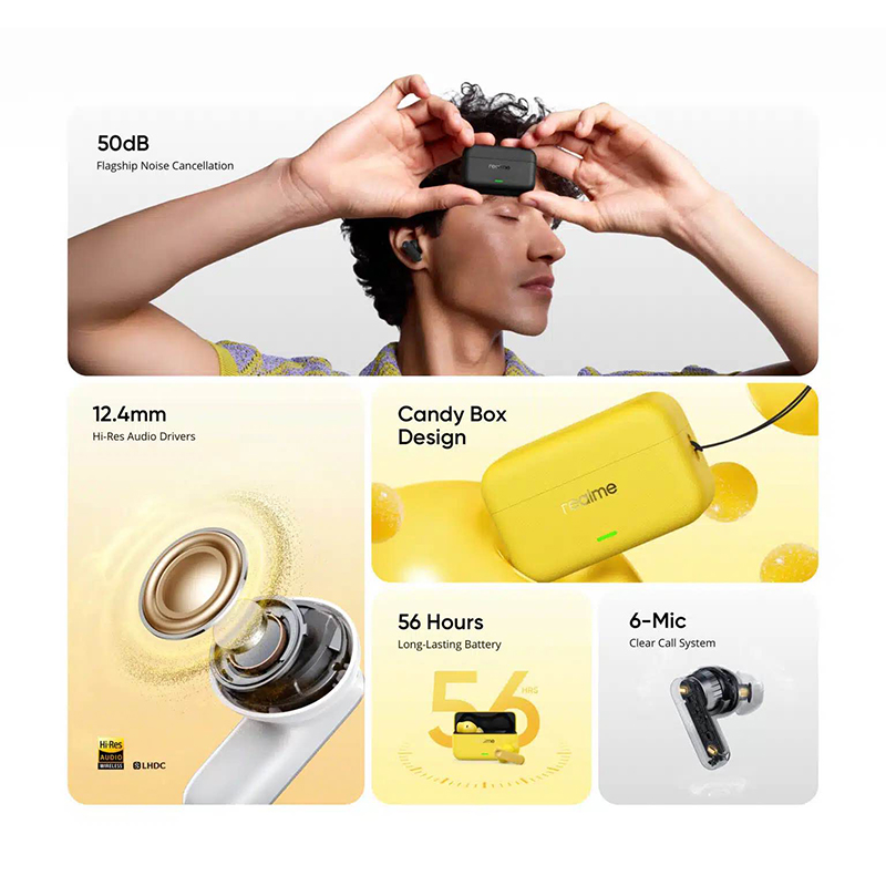 Picture of Realme Buds T500 Pro ANC TWS Earbuds