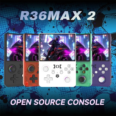 Picture of R36 Max 2 Handheld Game Console with WiFi 2 Player Arcade Game 4000mAh Battery 4.5Inch crystal clear OLED quality IPS Screen