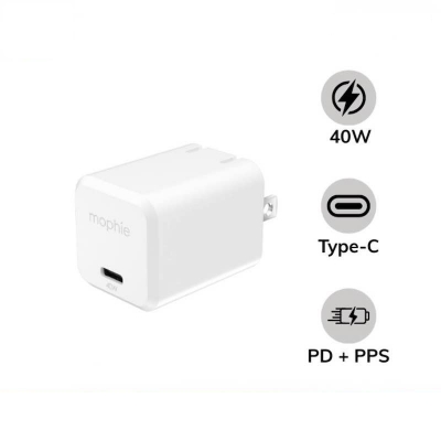 Picture of Mophie Speedport 40 40W GaN Charger 1C USB-C-White