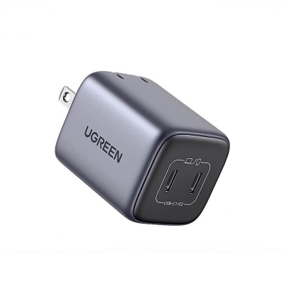 Picture of Ugreen Nexode 45W GaN PD Dual USB-C Charger Adapter-Black