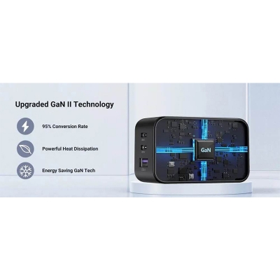 Picture of UGREEN 65W USB C 3 Ports Charger with Type-C Cable-Black