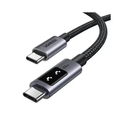 Picture of UGREEN Uno 100W USB-C to USB-C Cable with LED Display-Black