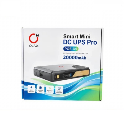 Picture of OLAX Smart Mini DC UPS Pro POE-D9 (20000mAh, 24W) Backup Power for WiFi Router