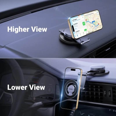 Picture of UGREEN Magnetic 360 Rotatable Retractable Car Phone Holder Metal 45577-Black