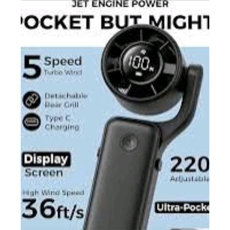 Picture of Aecooly AirGimbal PF04 Portable Handheld Turbo Jet Fan-Black