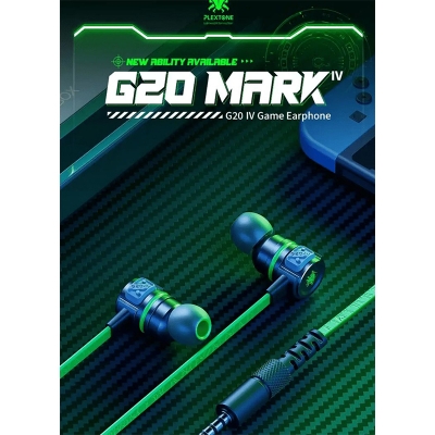 Picture of Plextone G20 Mark IV Gaming Earphone with Type-C to 3.5mm Dongle-Black