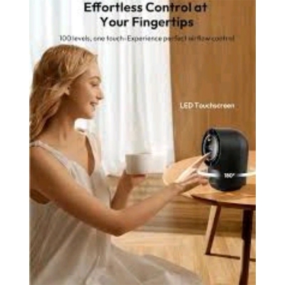Picture of Aecooly Chic 01 Touch Control Table Fan TB01 | 100-Speed Smart Cooling-Black
