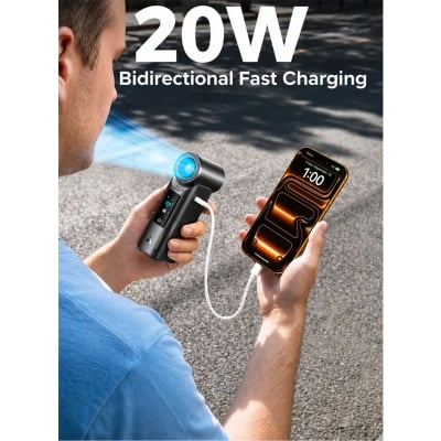Picture of Aecooly Cold Air Ultra Portable Misting Fan PM01S with 7000mAh Battery & Color Touchscreen-Black