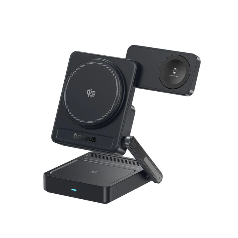Picture of Baseus PicoGo AF21 3-in-1 Qi2.2 Wireless Charger-Black