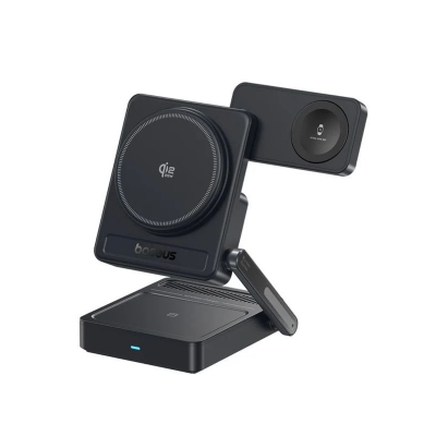 Picture of Baseus PicoGo AF21 3-in-1 Qi2.2 Wireless Charger-Black