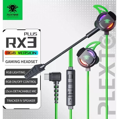 Picture of Plextone RX3 PLUS Type-C Wired Gaming Earphone-Black